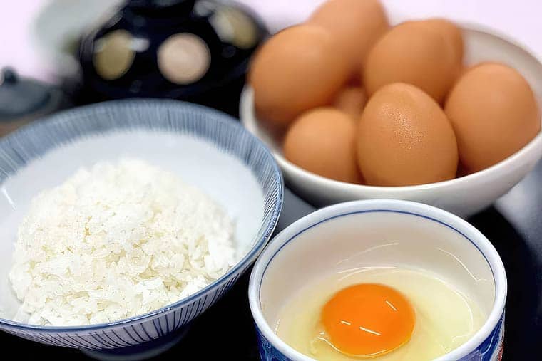 奥久慈卵の卵かけ御飯